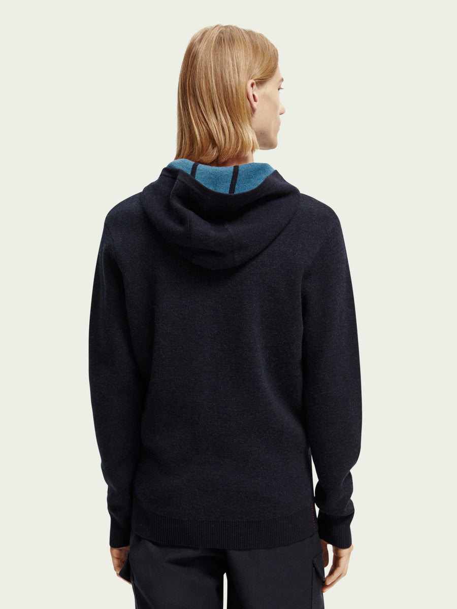 Scotch & Soda Knit Wool Blended Hoodie (169312 041) – side view