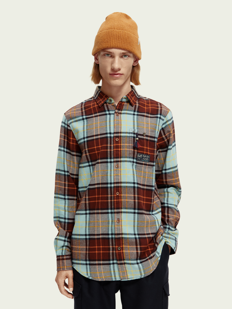 Scotch & Soda Mid-Weight Brushed Flannel – back view