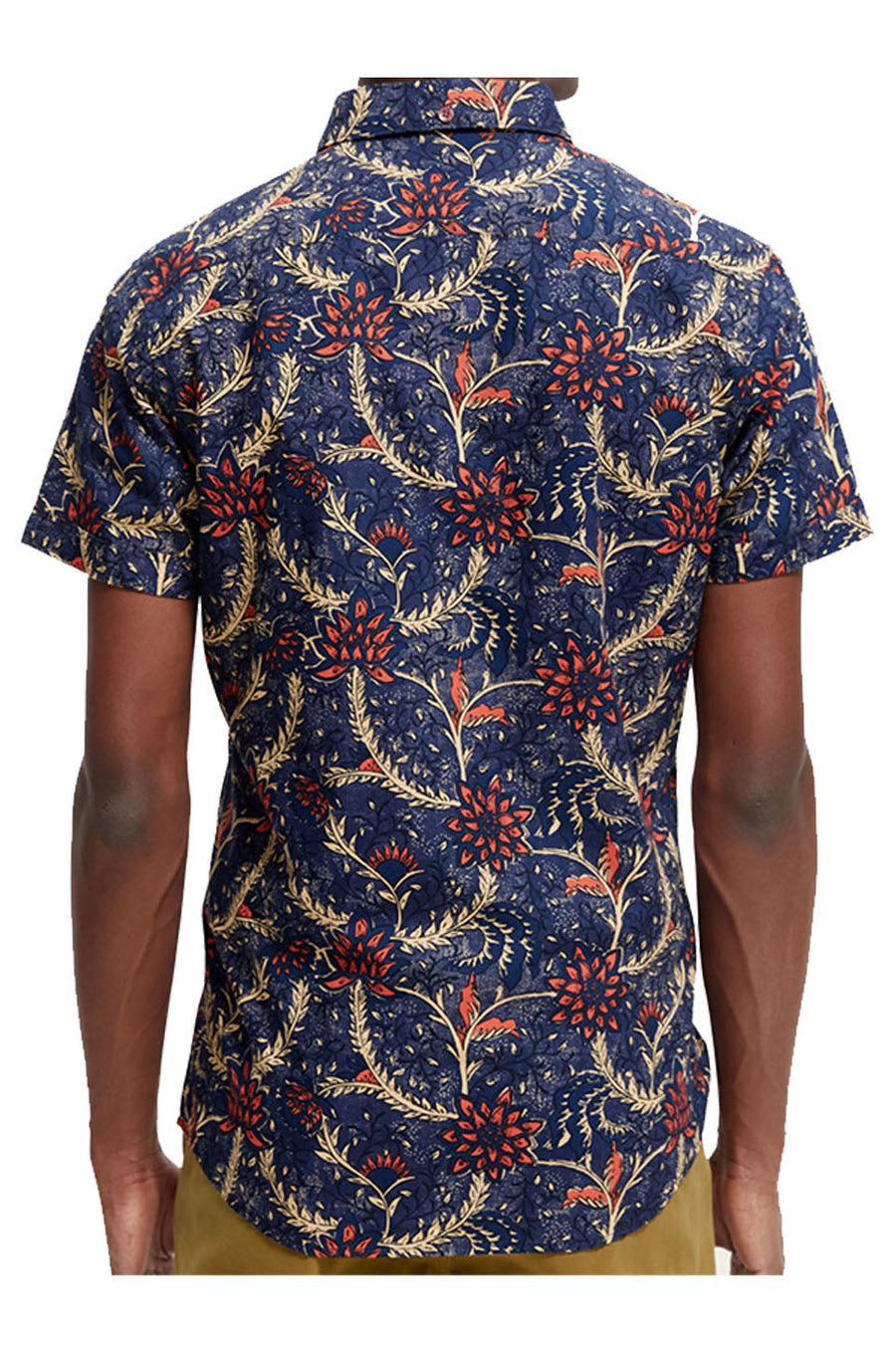 Scotch & Soda Printed Lightweight Short Sleeve In Combo B – back view
