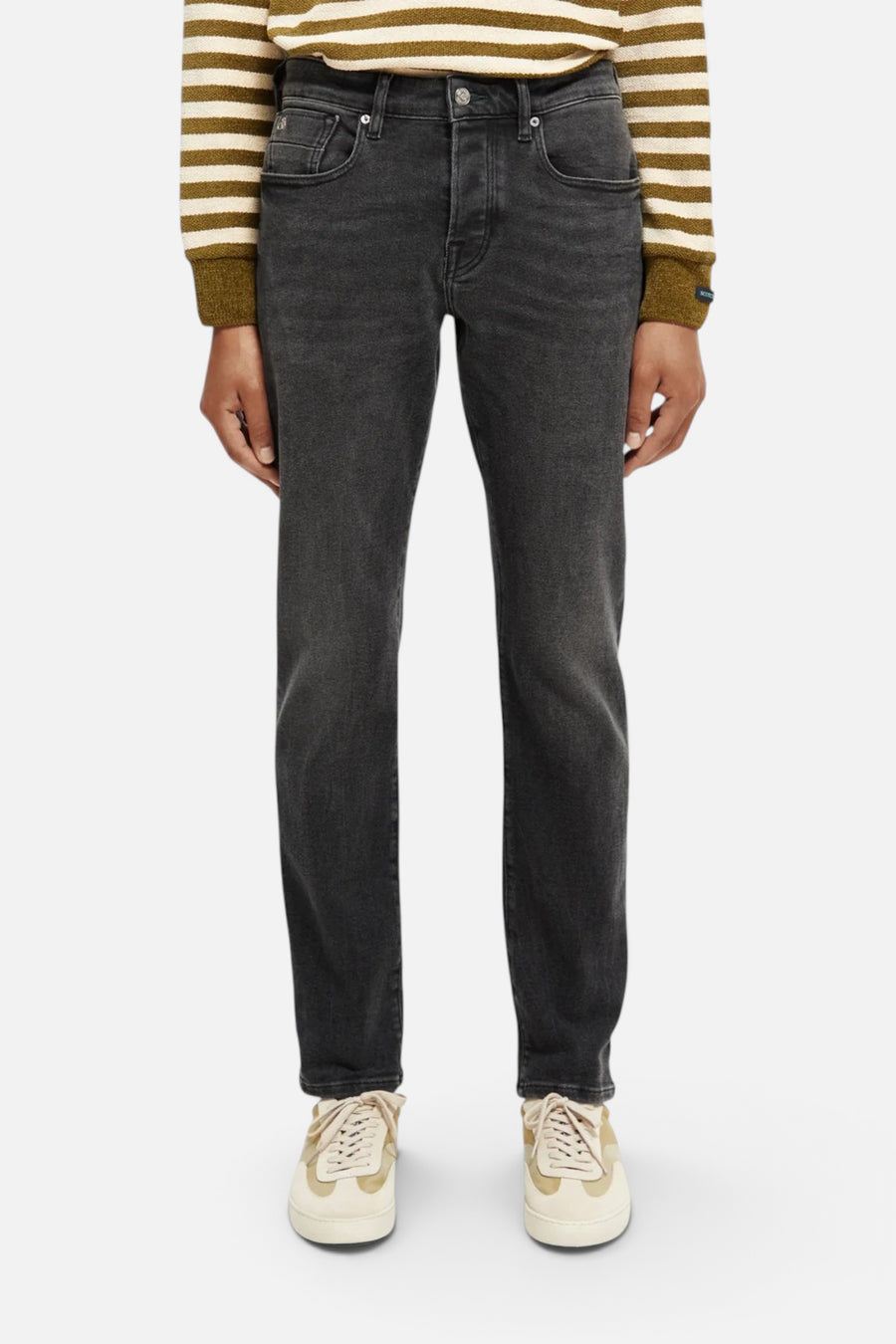 Scotch & Soda Ralston Regular Slim Fit Jeans in Carbon – front view