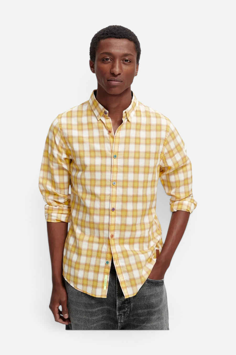 Scotch & Soda Slim Fit Checkered Shirt – front view