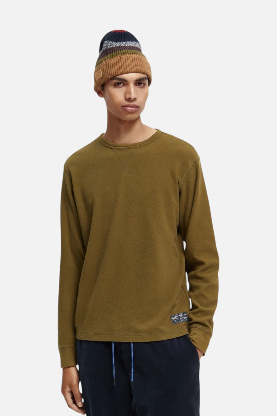 Scotch & Soda Structured Waffle Tee – front view