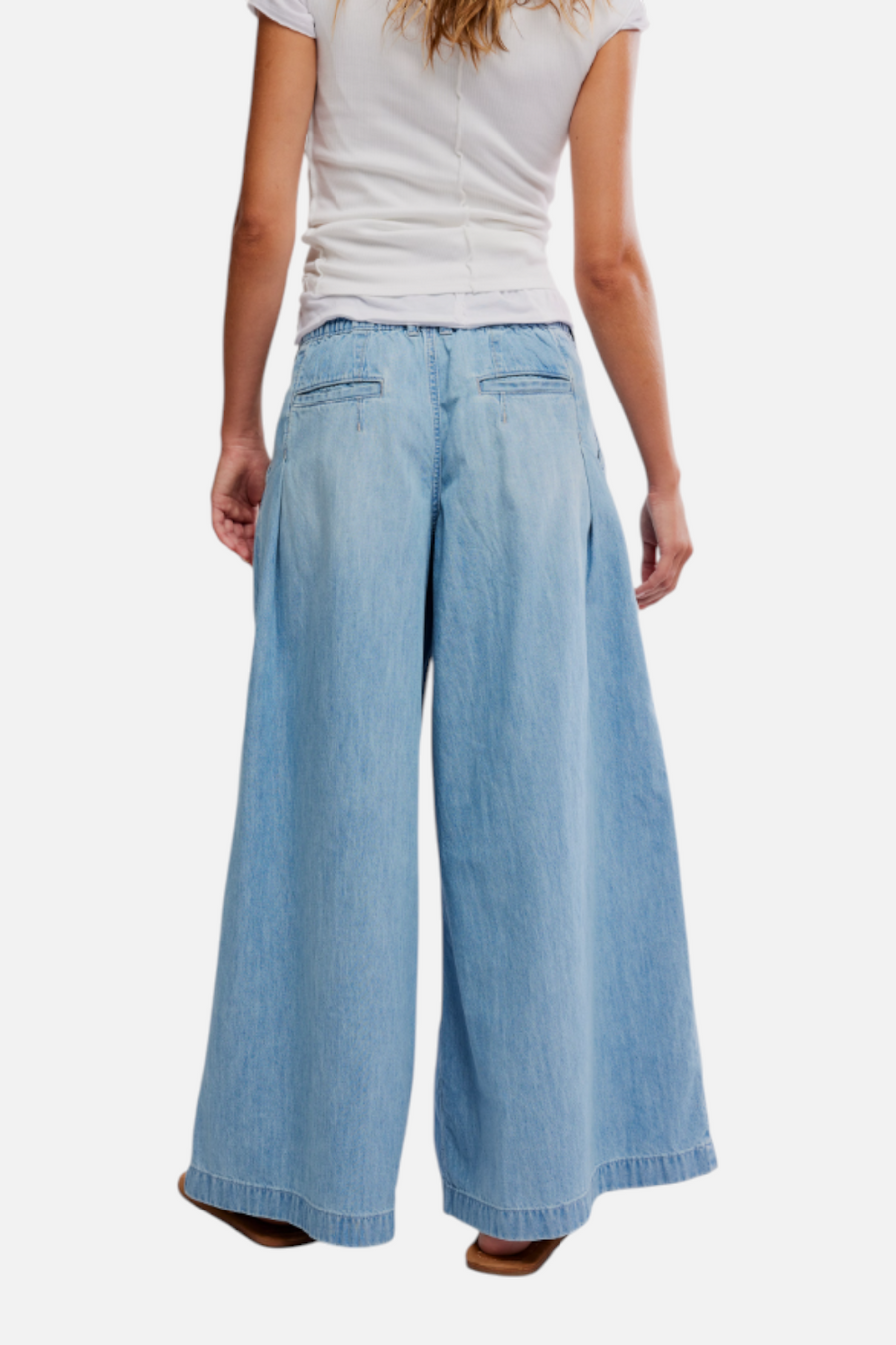 Free People Women's Scout Wide-Leg Jean in California Blue