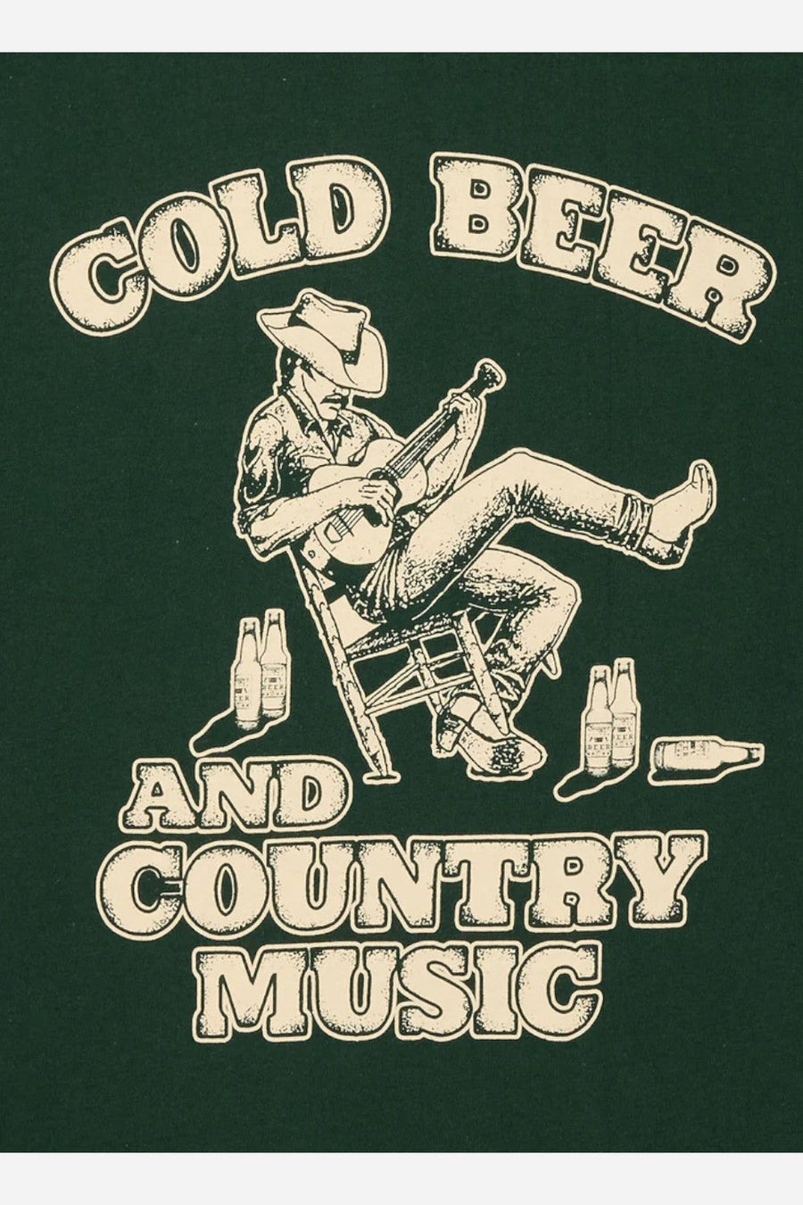 Seager Country Music Tee Army Green – side view