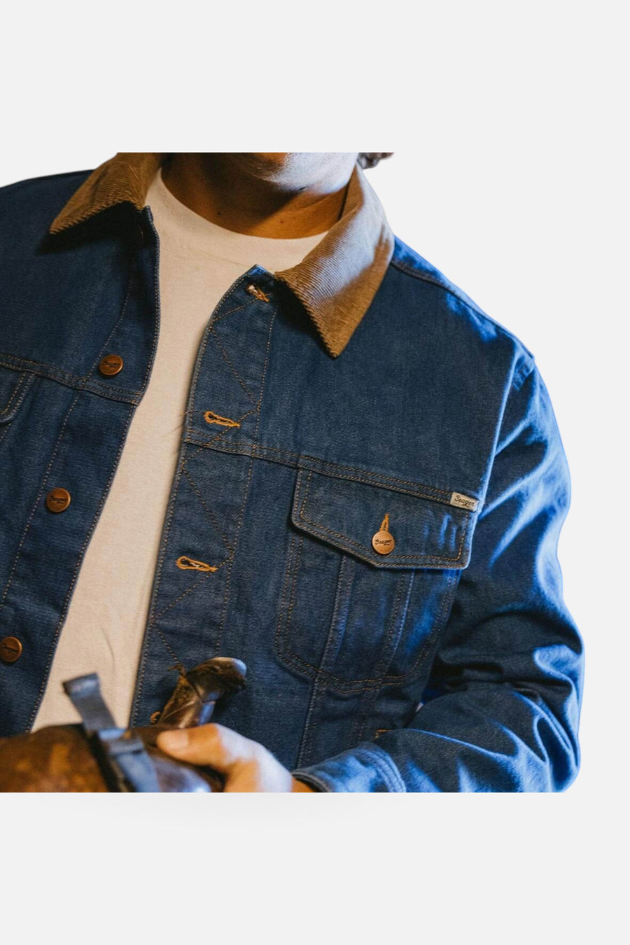 Seager Freewheelin' Denim Jacket in Rinsed Indigo – alternate