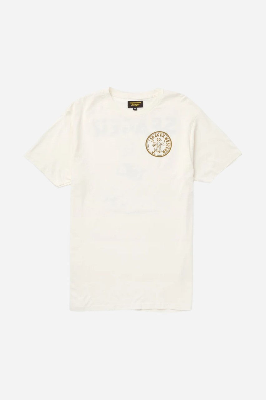 Seager Jaripeo Tee in Vintage White – back view