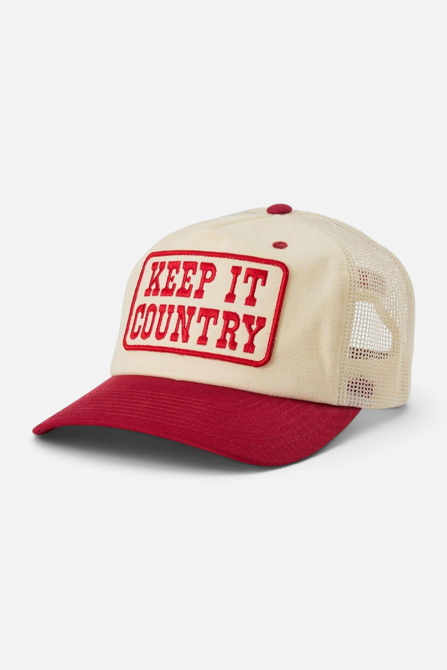 Seager Keep It Country Trucker Hat in Cream/Red – alternate