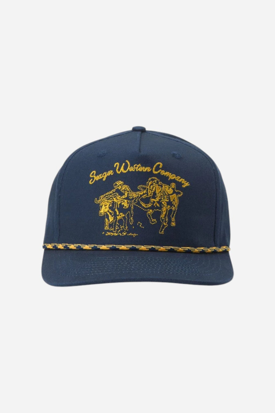 Seager Los Rios Canvas Snapback Navy – back view
