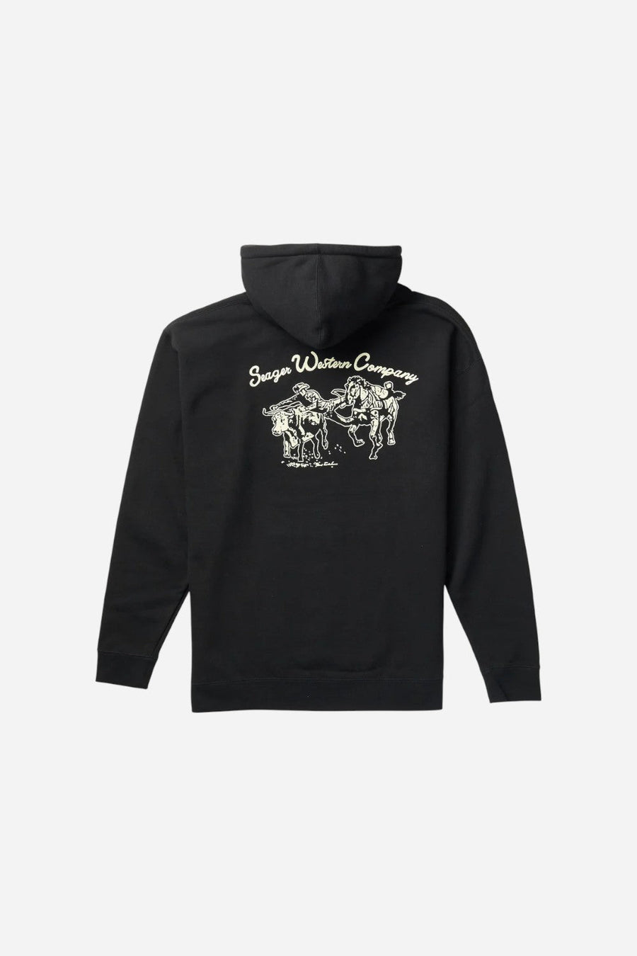Seager Los Rios Mid-Weight Hoodie in Black – back view