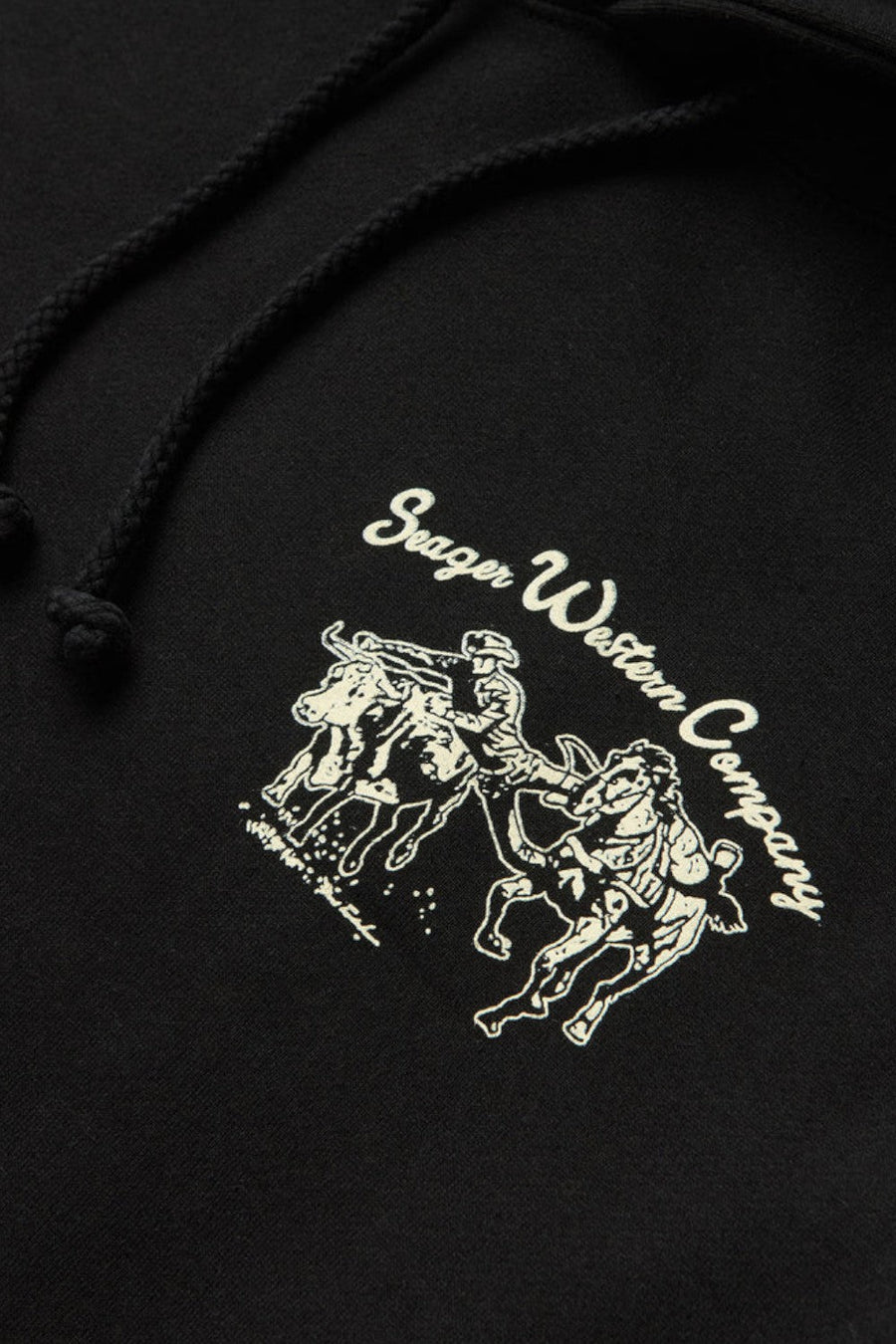 Seager Los Rios Mid-Weight Hoodie in Black – side view