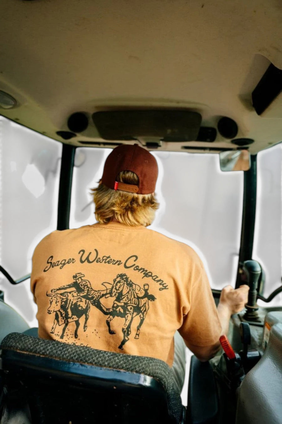 Seager Los Rios Tee Brown – flat lay