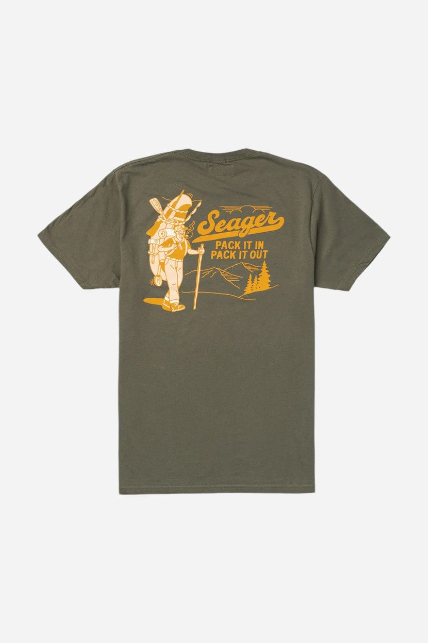Seager Papaw Tee Army in Green – front view