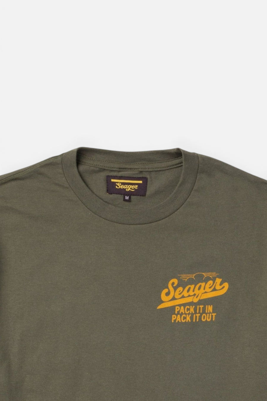 Seager Papaw Tee Army in Green – side view