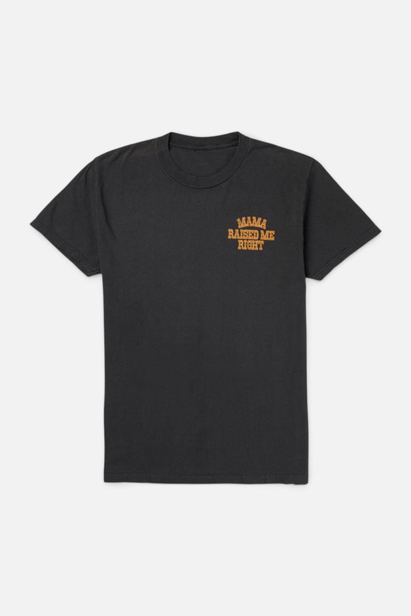 Seager Raised Right Tee in Vintage Black