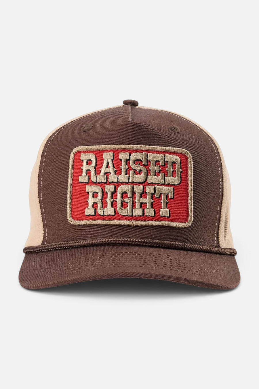 Seager Raised Right Trucker Hat in Brown – front view