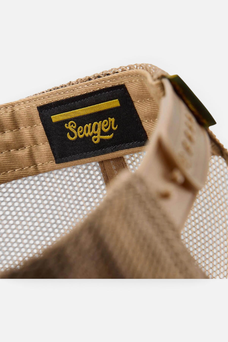 Seager Raised Right Trucker Hat in Camo – detail