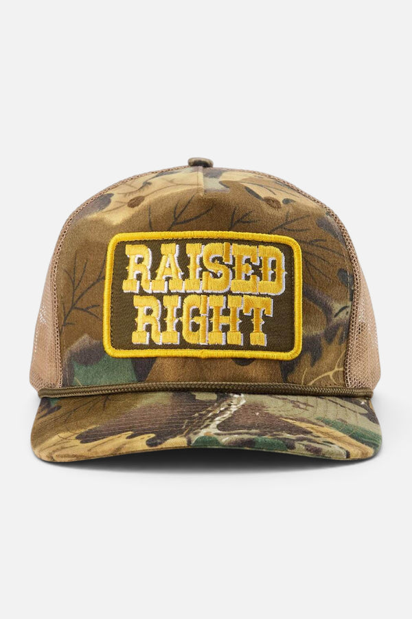 Seager Raised Right Trucker Hat in Camo