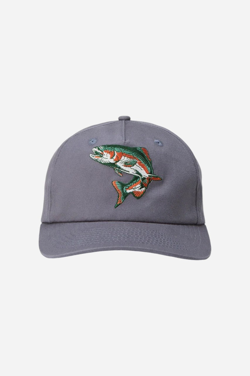 Seager Steelie Snapback Hat in Slate Grey – back view
