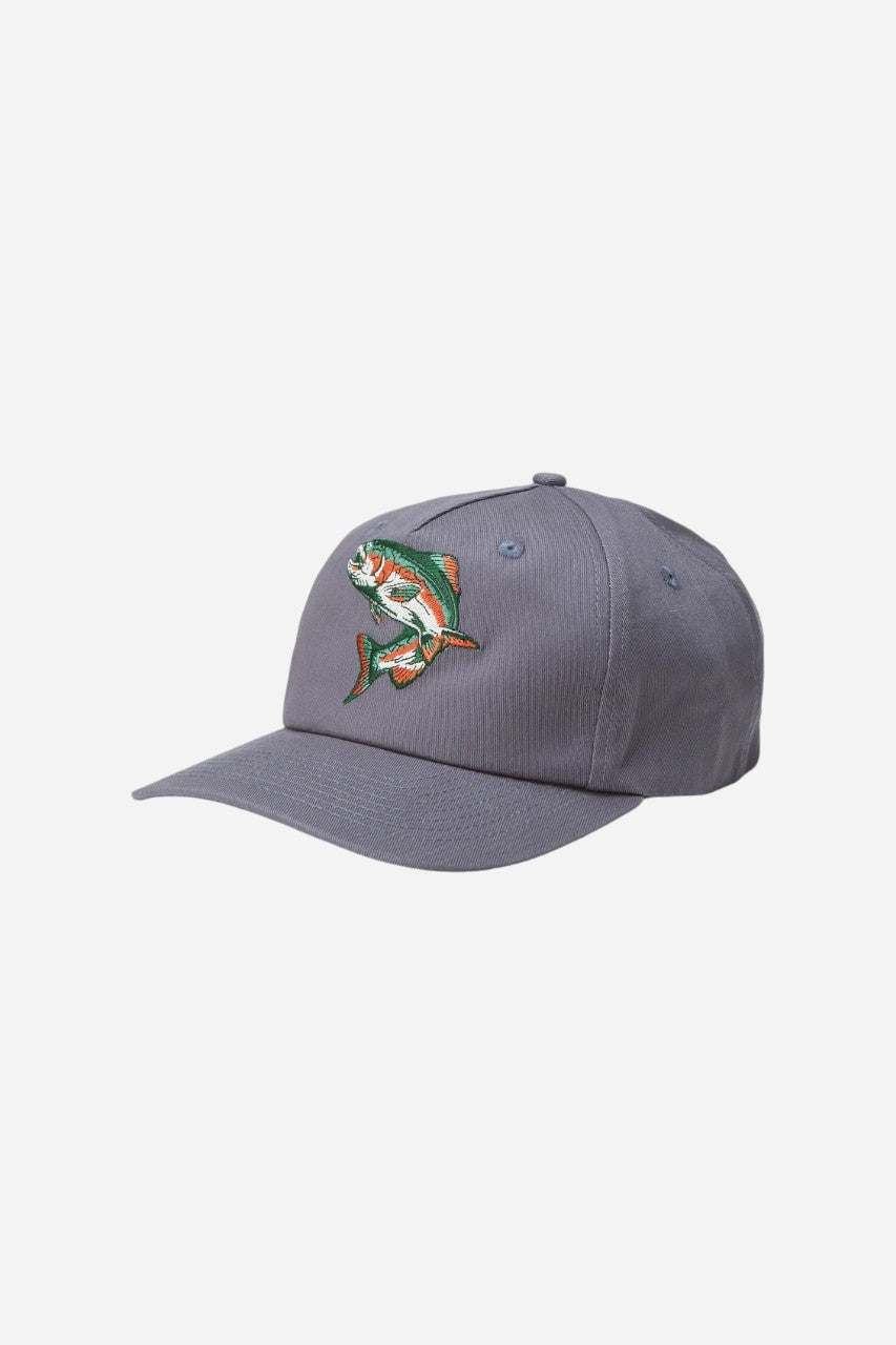 Seager Steelie Snapback Hat in Slate Grey – front view