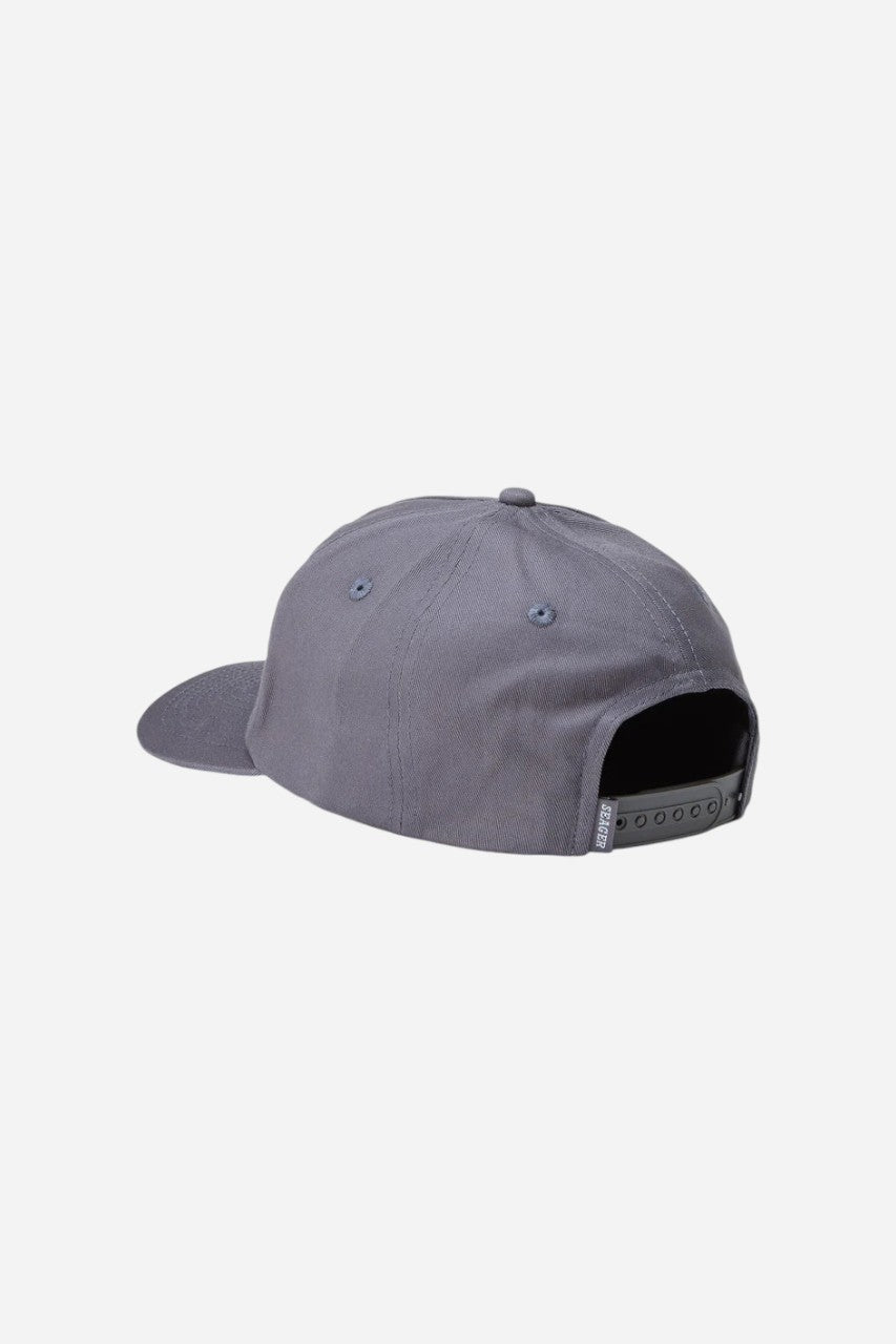 Seager Steelie Snapback Hat in Slate Grey – side view