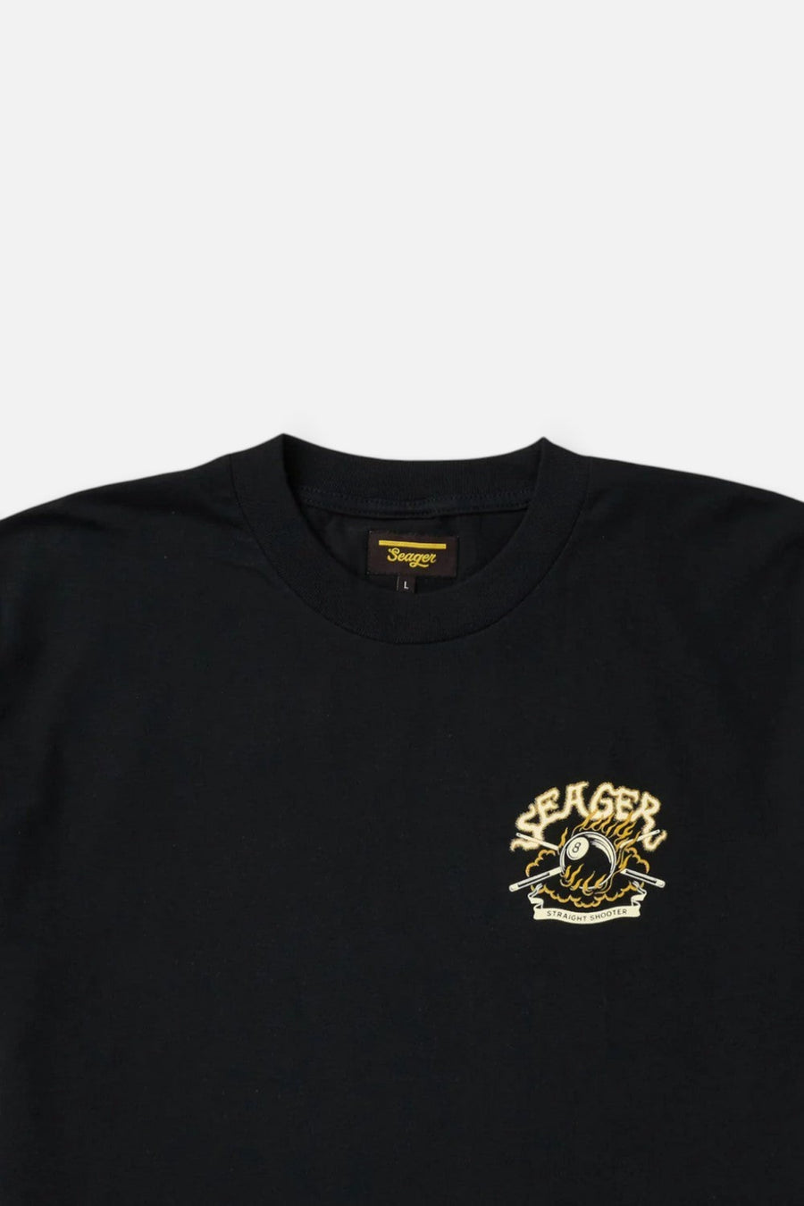 Seager Straight Shooter Tee Black – detail
