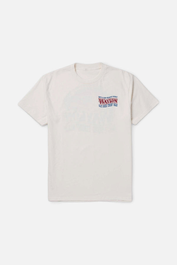 Seager Waylon Jennings Good Hearted Woman Tee in Vintage White
