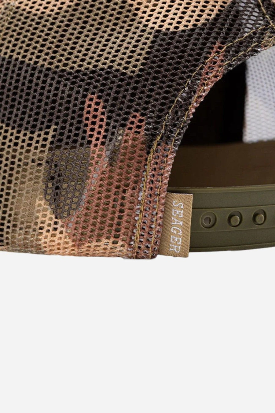 Seager Wilson Mesh Snapback Duck Camo – detail