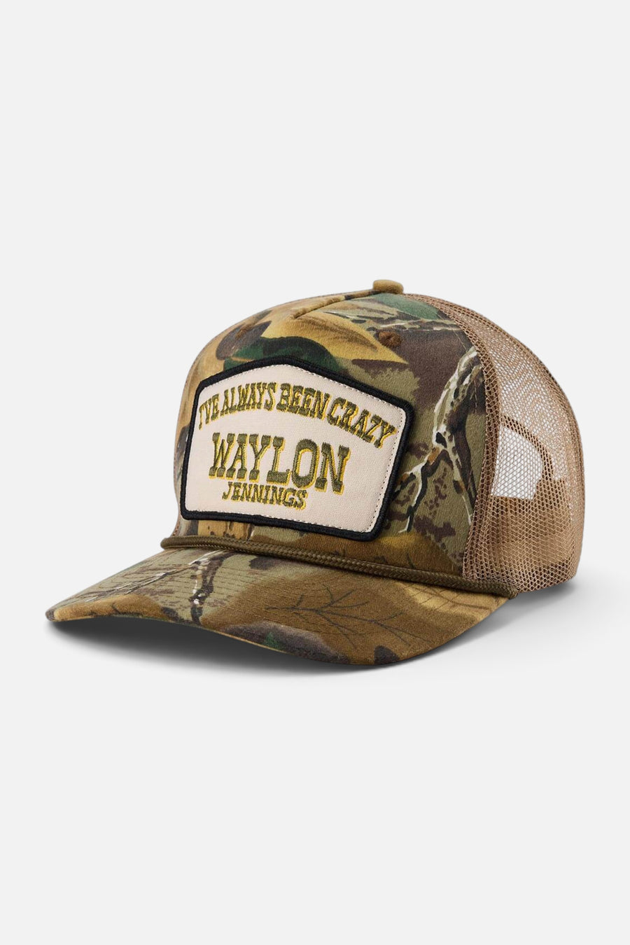 Seager x Waylon Jennings Always Been Crazy Trucker Hat in Camo – alternate