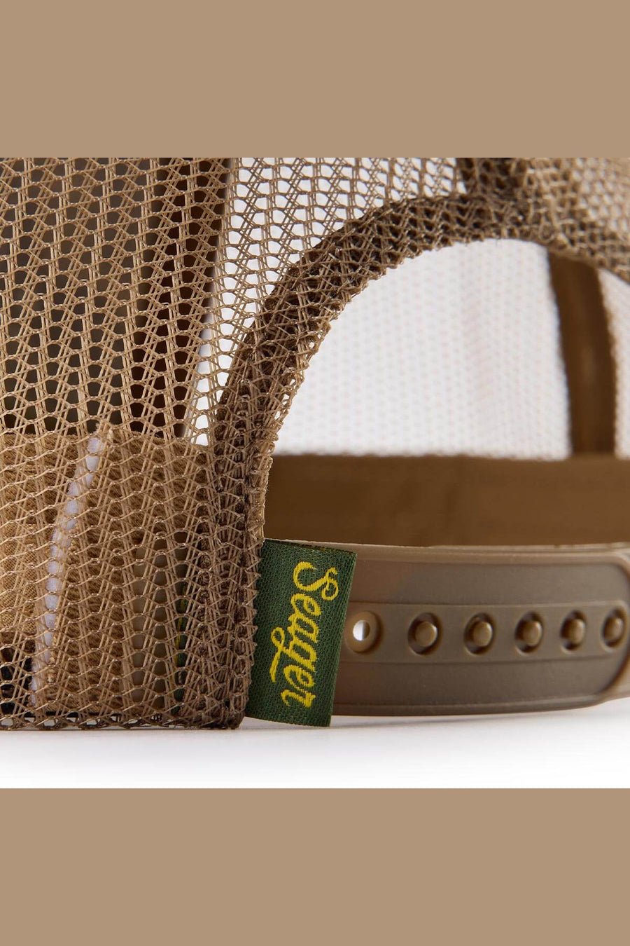 Seager x Waylon Jennings Always Been Crazy Trucker Hat in Camo – detail