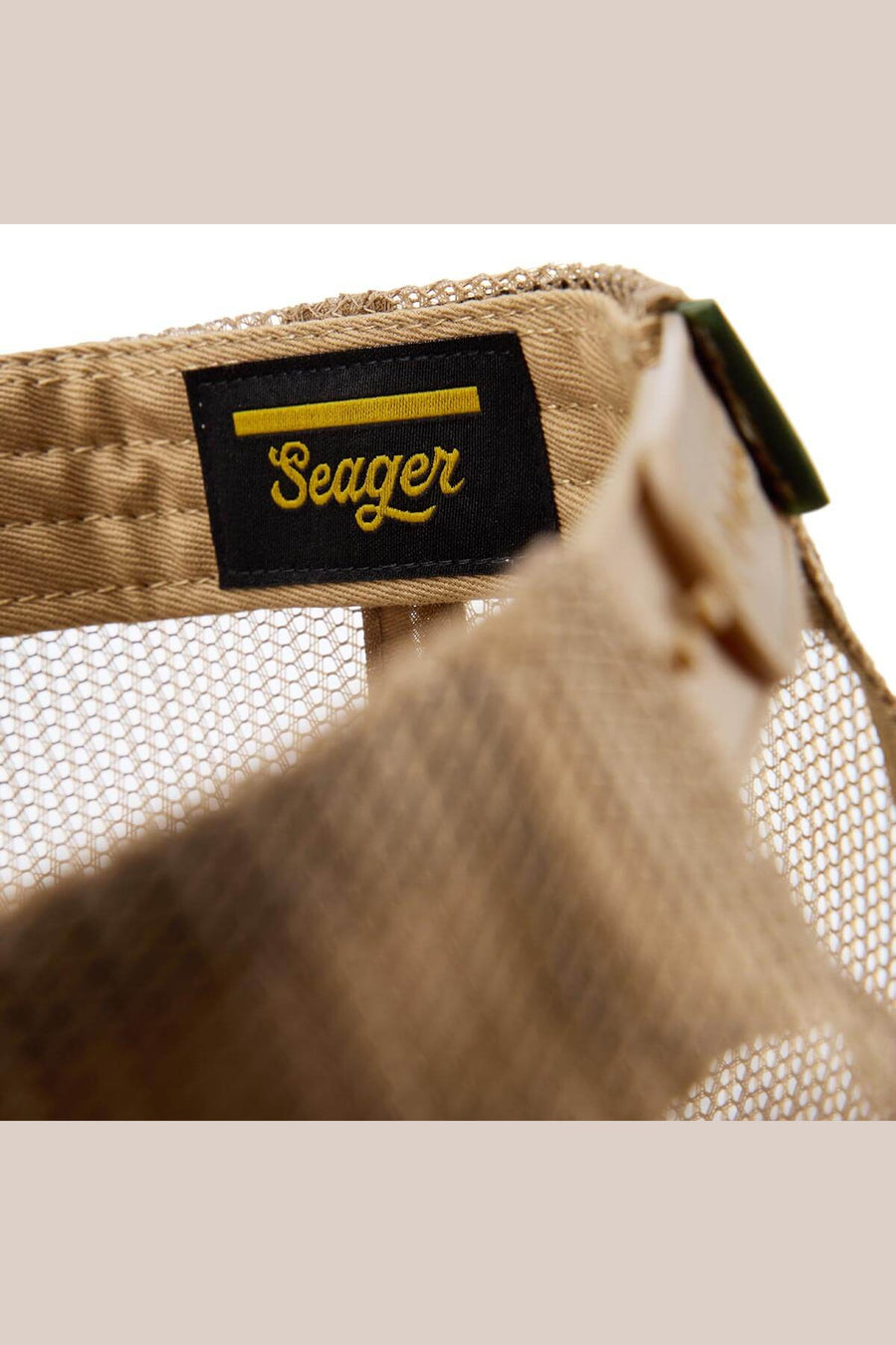 Seager x Waylon Jennings Always Been Crazy Trucker Hat in Green – detail