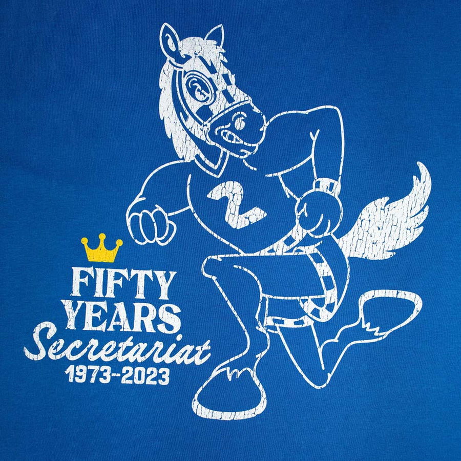 Secretariat Big Red Short Sleeve in Royal Blue – back view