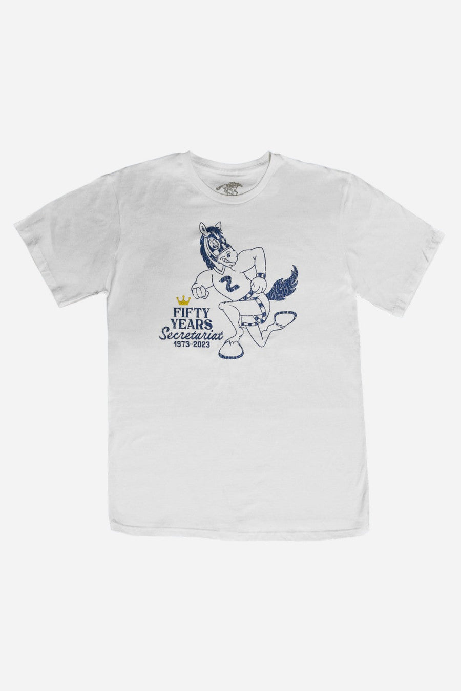 Secretariat Big Red Short Sleeve Tee in White – front view