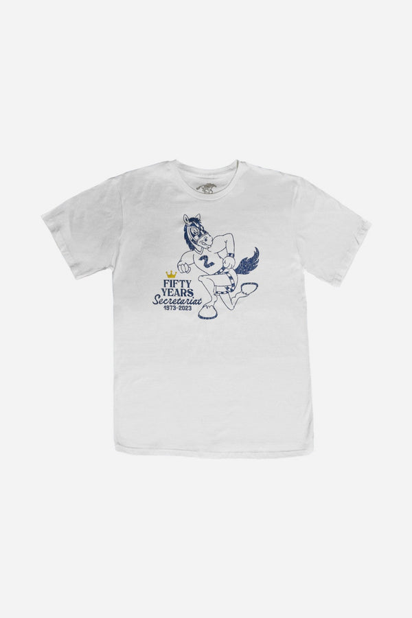 Secretariat Big Red Short Sleeve Tee in White