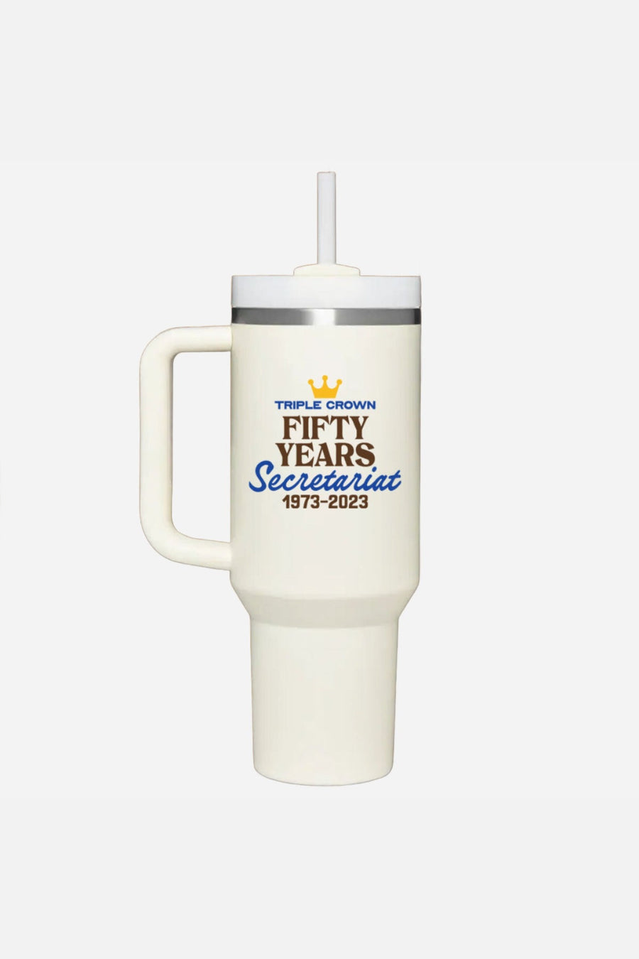Secretariat Grateful Red Tumbler in Ivory Sandtrack, 40 oz. – back view
