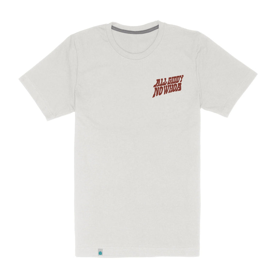 Sendero All Giddy No Whoa Tee in Vintage White – back view