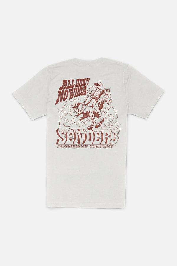 Sendero All Giddy No Whoa Tee in Vintage White