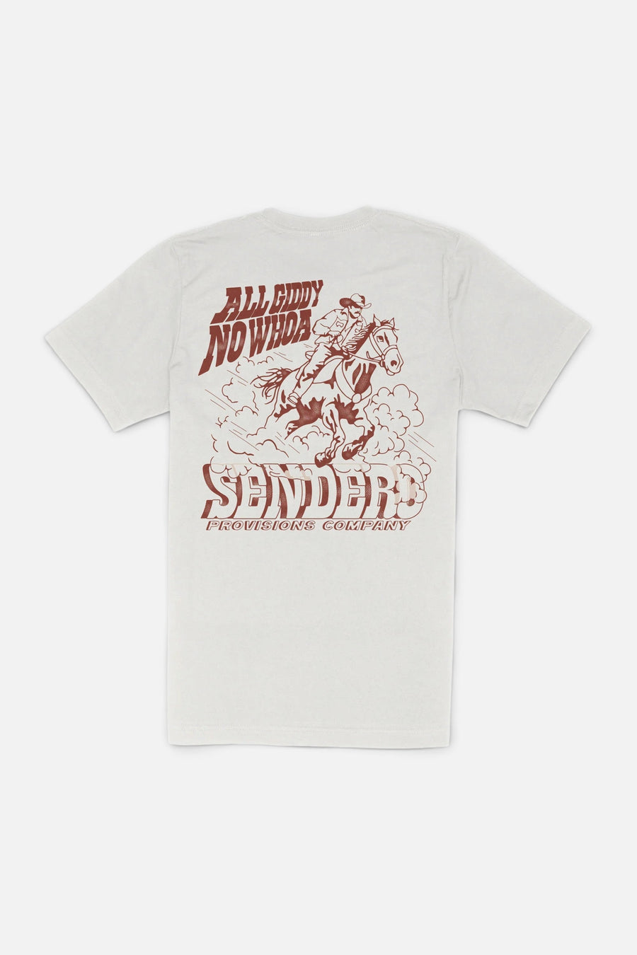 Sendero All Giddy No Whoa Tee in Vintage White – front view