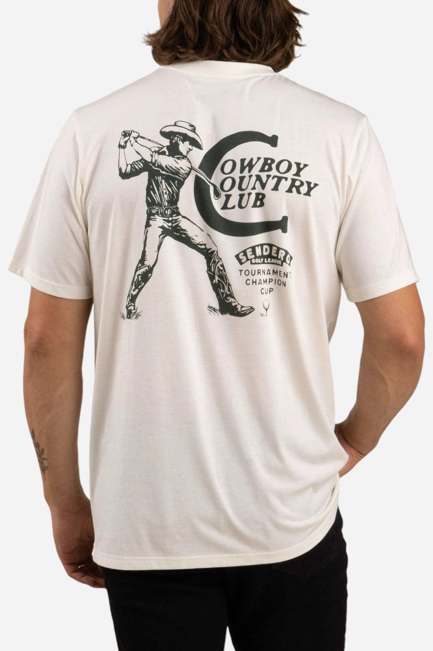 Sendero Cowboy Country Club T-Shirt White – side view