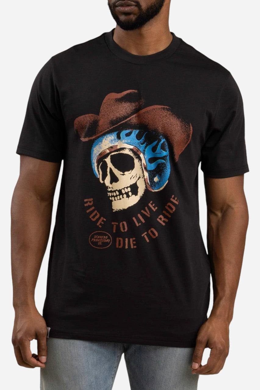 Sendero Die To Ride T-Shirt Black – back view