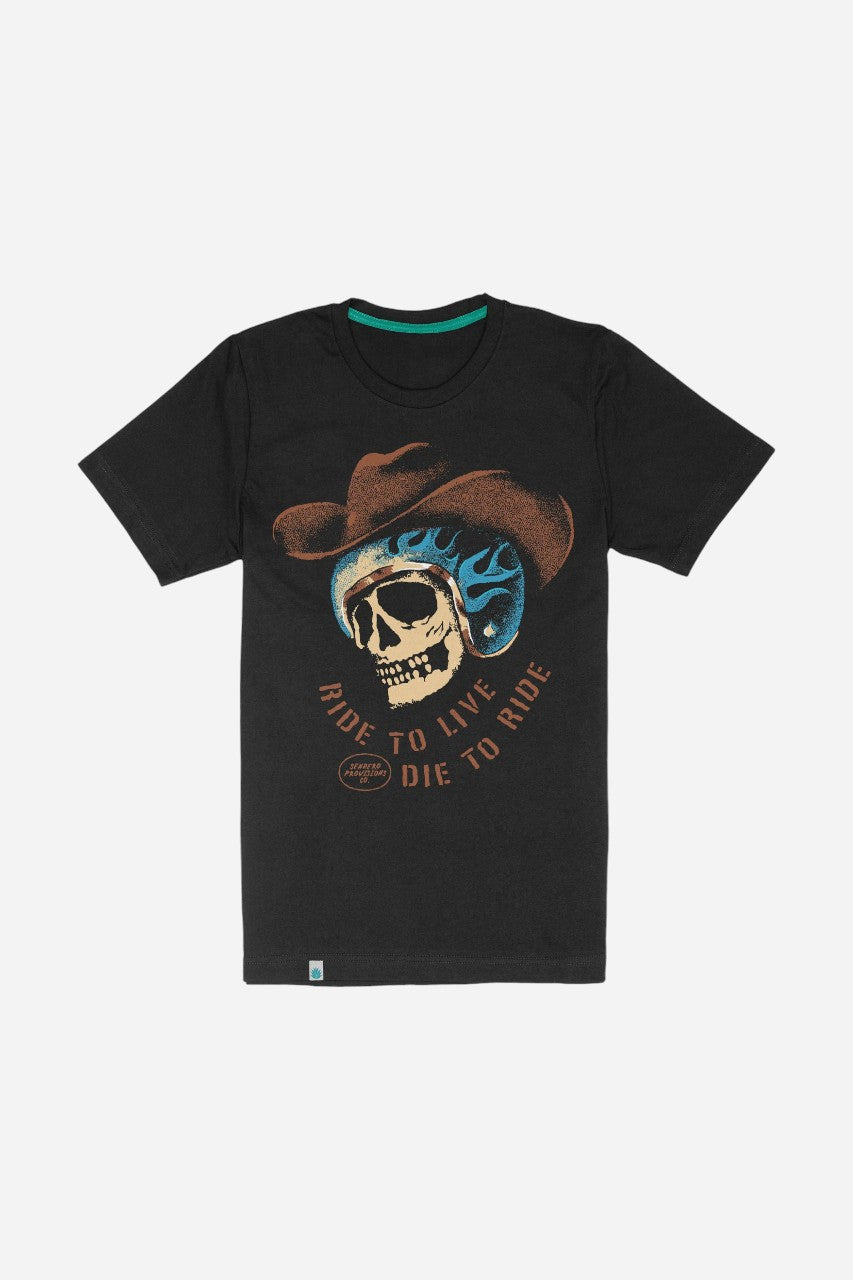 Sendero Die To Ride T-Shirt Black – front view