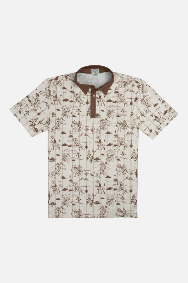 Sendero High Noon Performance Polo in Desert Rodeo