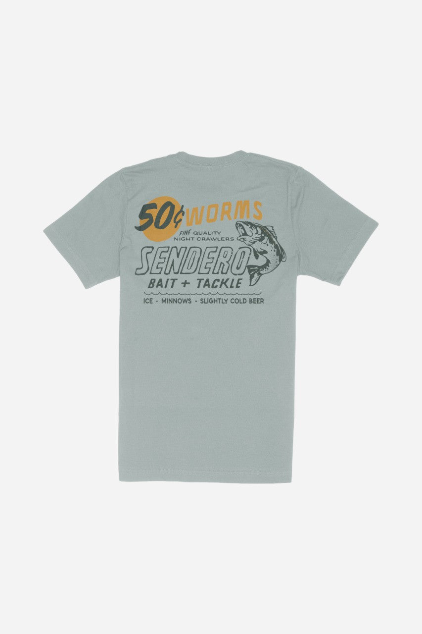 Sendero Provisions 50 Cent Worms T-Shirt in Sterling Blue – front view