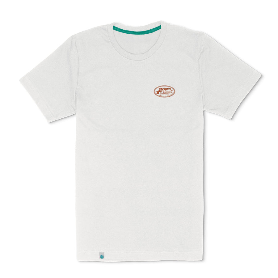 Sendero Provisions 6 Shooter Vintage T-Shirt in White – back view