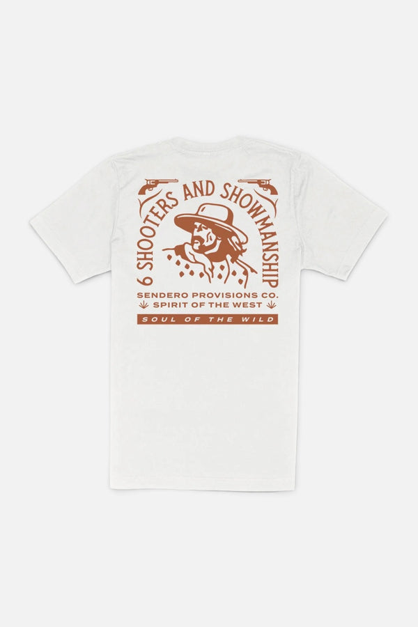 Sendero Provisions 6 Shooter Vintage T-Shirt in White