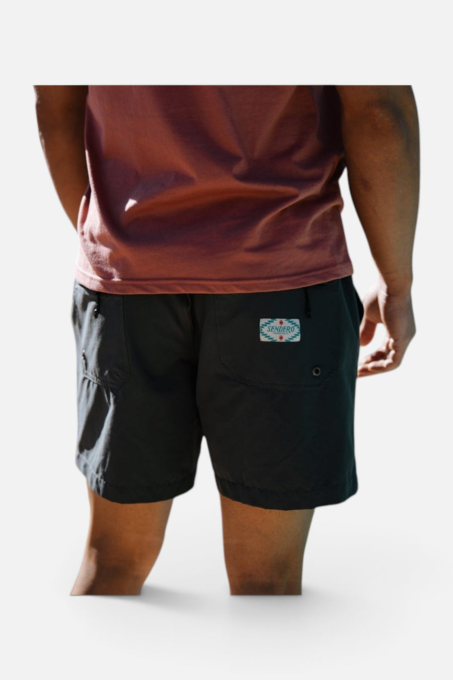 Sendero Provisions Bajada Hybrid Short in Slate Gray – side view