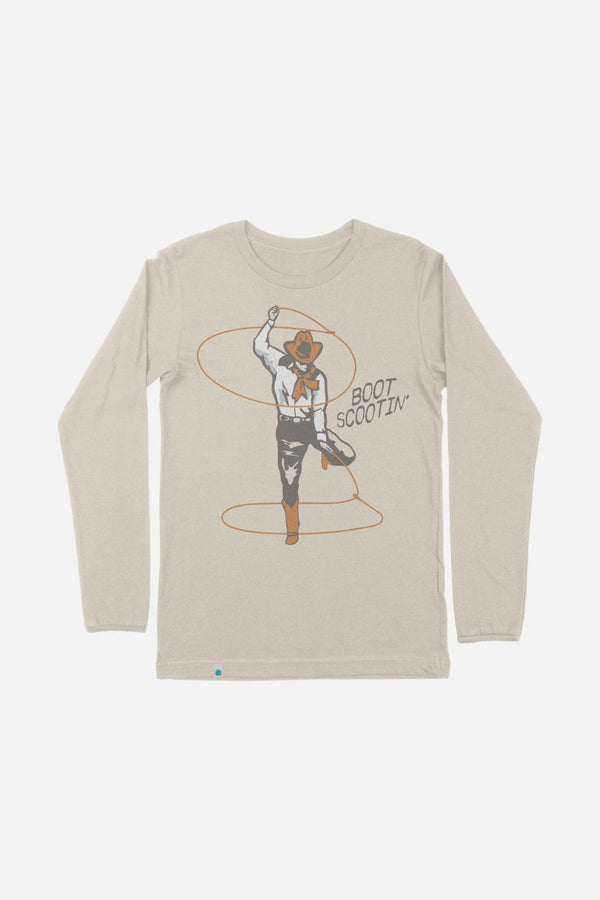 Sendero Provisions Boot Scootin' Long-Sleeve T-Shirt in Beige