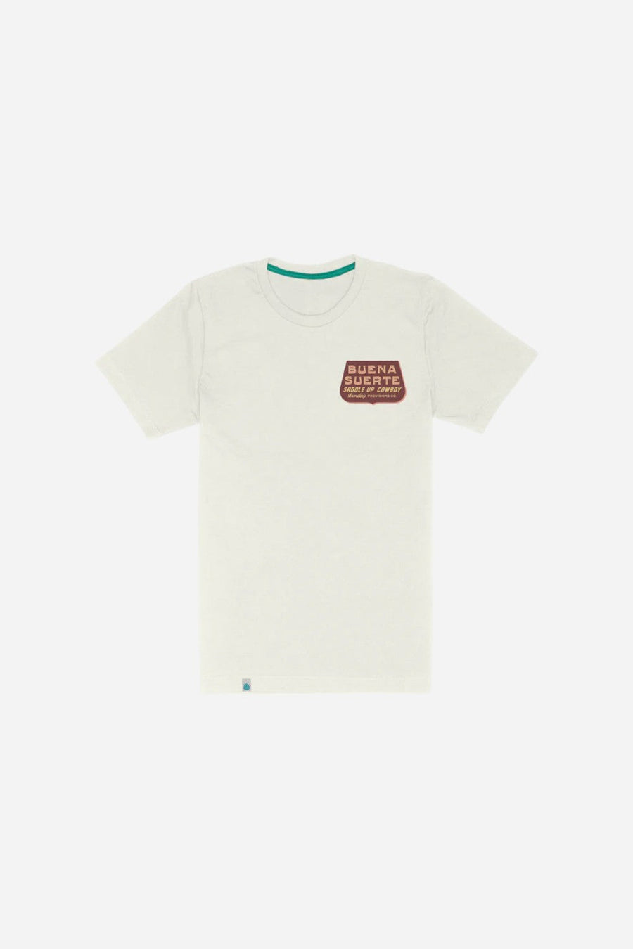 Sendero Provisions Buena Suerte T-Shirt in Vintage White – back view