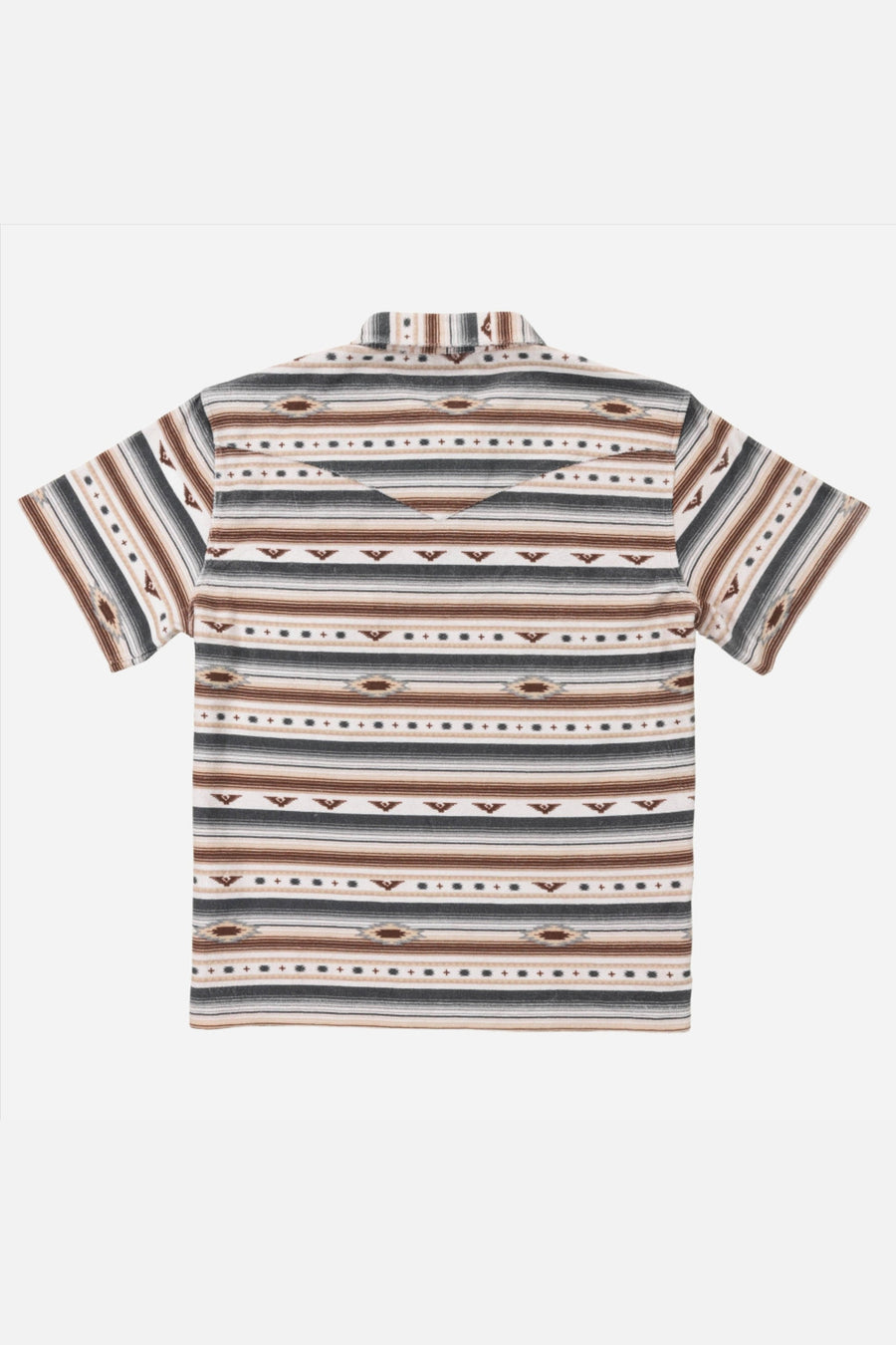 Sendero Provisions Cantina Terry Men's Polo in Gray Tan Southwest – back view