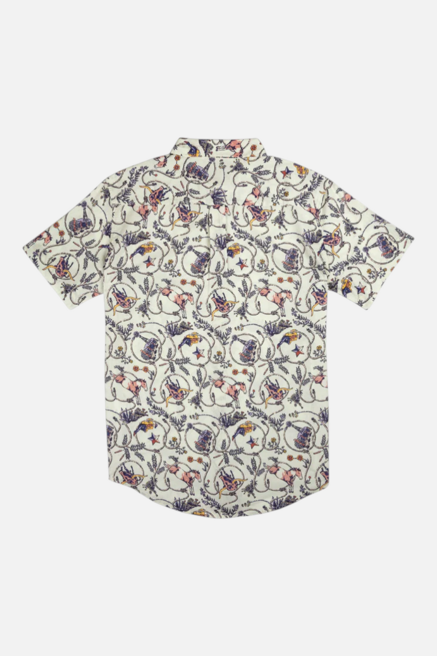 Sendero Provisions City Slicker Button Up Short Sleeve in High Lonesome – detail