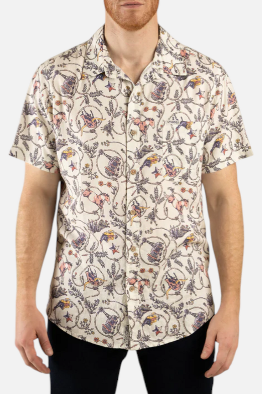 Sendero Provisions City Slicker Button Up Short Sleeve in High Lonesome – front view